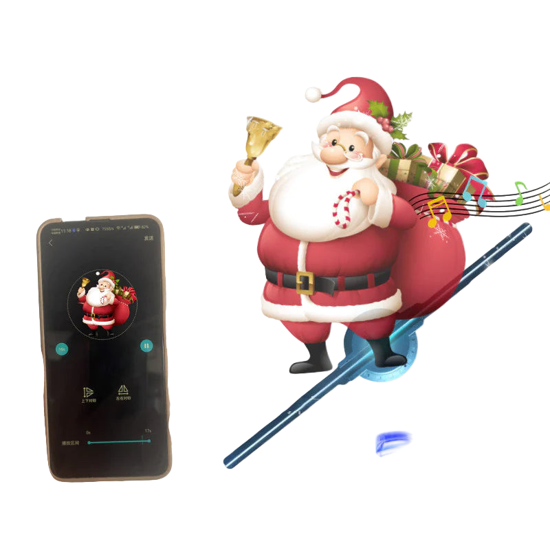 Turn any room into a holiday show in 5 seconds with this 3D holographic fan.