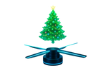 create  a holographic fan with a Christmas tree for the image\